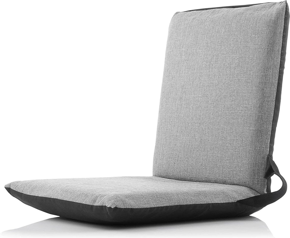Goedkoopste Sitinel floor armchair with adjustable backrest and upholstered cushion - black-grey color - ideal for relaxing and resting. verschoningsmatje met luieretui