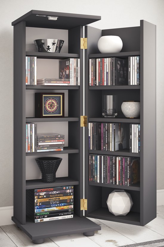 VCM Holz CD DVD Stand Regal Schrank Aufbewahrung Standregal Ständer Engalo L