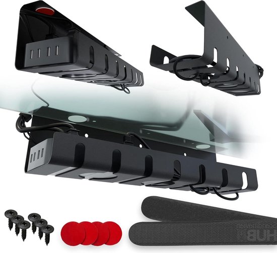 Set of 2 Scanfield Cable Management Under Table Tray - Desk Cable ...
