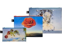 LOQI Zip Pockets M.C. - Flight of a Bee, Meditative Rose, Spheres
