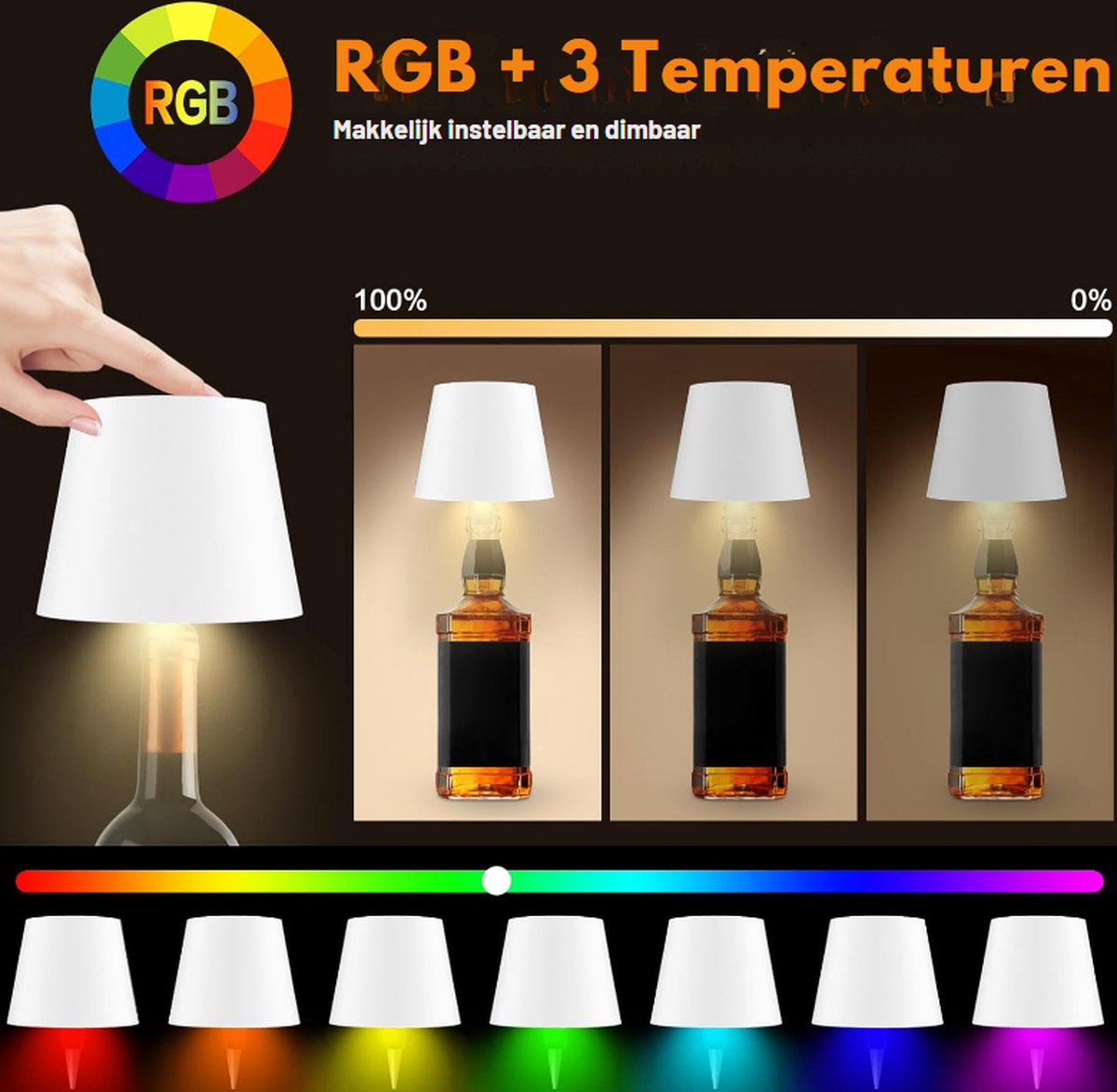 Led Lampe De Table Dimmable En Rotin Naturel Intérieur Sans Fil,Lampe De Bureau Rechargeable Usb