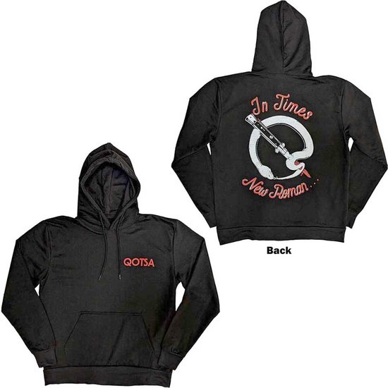 Queens Of The Stone Age - Sweat à capuche/pull avec logo serpent - L - Zwart