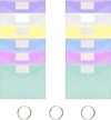 Dossiers en plastique imperméables 12 pièces - Porte-monnaie en plastique A4 avec boutons - 6 couleurs - Pour le bureau familial, École et les Voyages