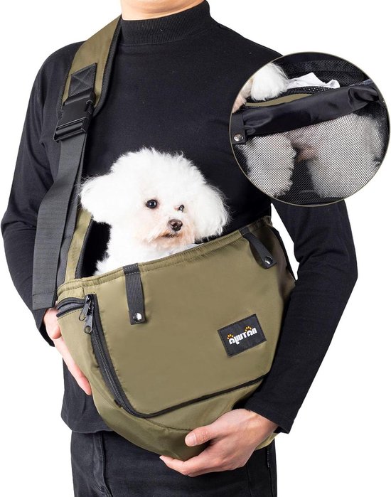 Hondendraagtas tot 5 kg, hondentas voor kleine honden en katten, draagtas, opvouwbaar, ademend
