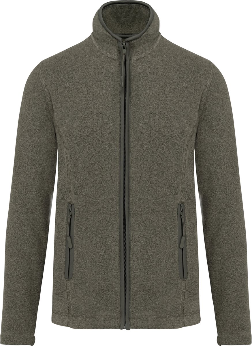 Kariban Microfleece met rits dames K907 Marble Heather Groen