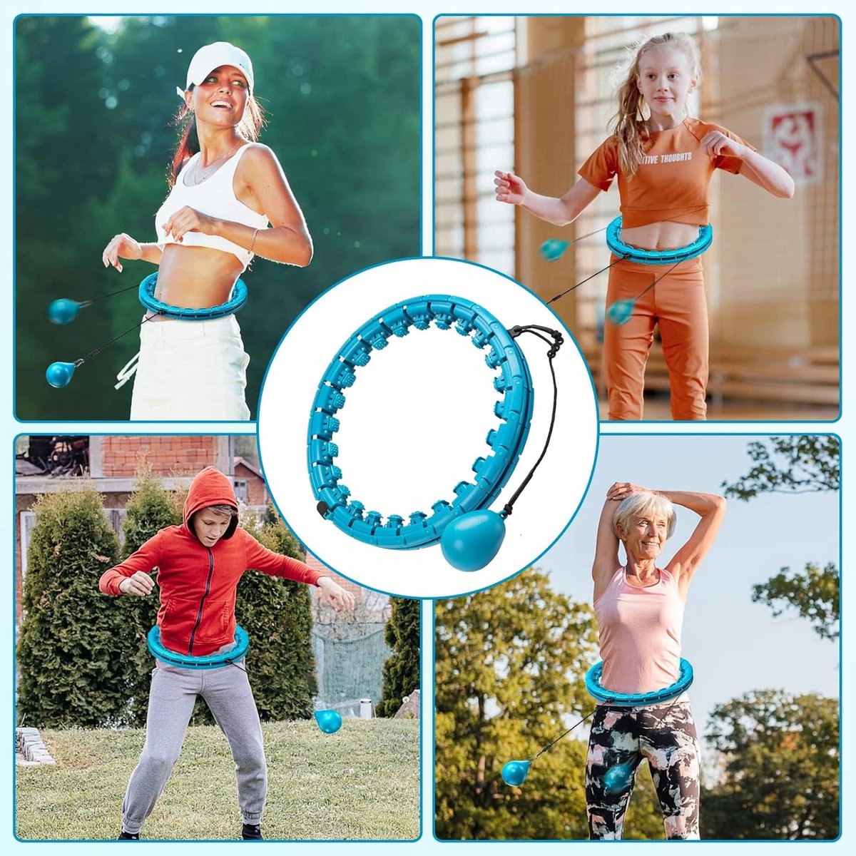 Verstelbare Hoelahoep voor Volwassenen - 8 Segmenten - Ideaal voor Beginners - Fitness en Afslanken - Thuis Workout Accessoire
