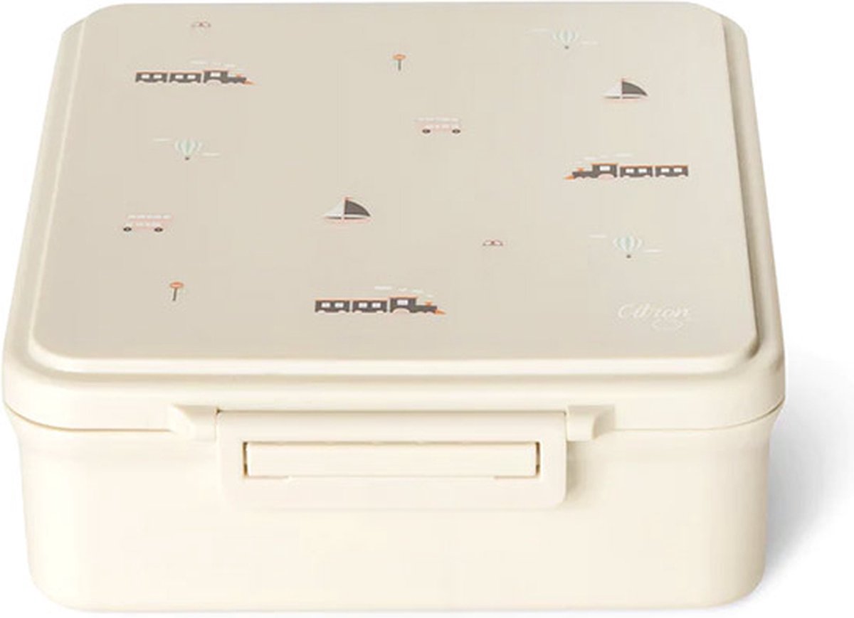 Citron brooddoos met thermo lunchbox Vehicles