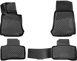 Walser Rubber vloermatten compatibel met Mercedes-Benz GLC 06/2015-2023 - GLC Coupe 06/2016-2023 - custom-fit auto rubber matten - auto vloermatten