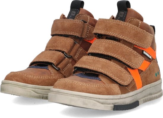 BunniesJR 224833-513 Baskets pour femmes hautes Garçons - Marron - Cuir - Fermetures velcro