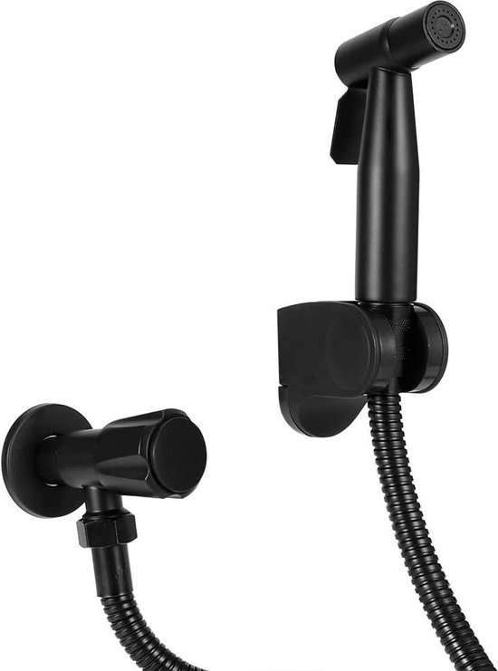 Plus Duoblok met bidet/ sproeier Universeel - MAT ZWART