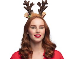 Boland - Diadeem rendier Comet - Één maat - Volwassenen - Unisex - Kerst - Themafeest