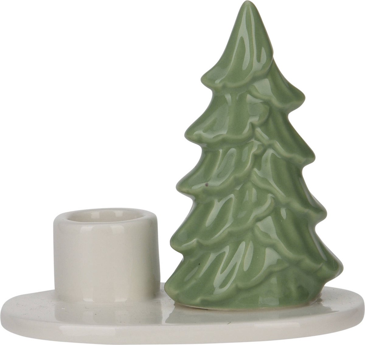 Kerstkaarsenhouder met kerstboom, 8 cm