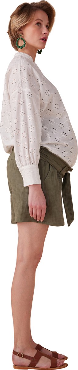 Envie de fraise Zwangerschapsshort met paperbag-effet van katoengaas ENVIE DE FRAISE