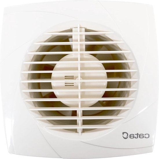 Foto:  badkamerventilator b8 plus standaard serie kunststof behuizing en propeller integraal ontwerp wit energieklasse b thermische beveiliging stille afzuigkap 14 cm breed