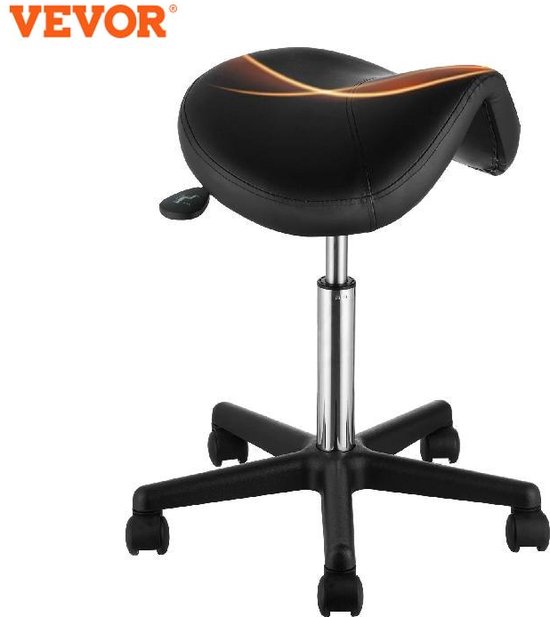 Zadelkruk ergonomische zadelvormige kruk met wielen, 360 ° draaibare professionele rolstoelen, 49-64 cm tandheelkundige kliniek massage spa schoonheidssalon bureaustoel (kleur