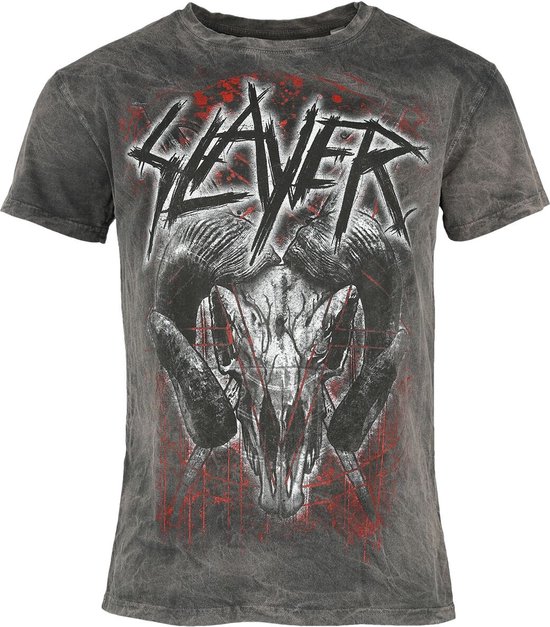 Slayer Mongo Logo Heren T-shirt - houtskool - S