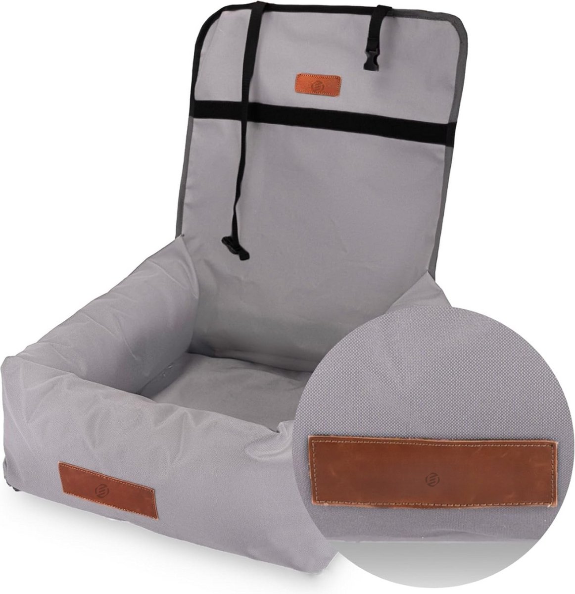 Equivera Hondenmand Auto Met Gordel – Hondenmand – Hondenmand Auto – Autostoel Hond – Hondenstoel Auto – Met Gordel