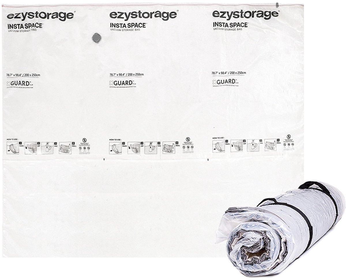Ezystorage grote vacuümzakken matrastoppers x-large - Transparant - Luchtdicht