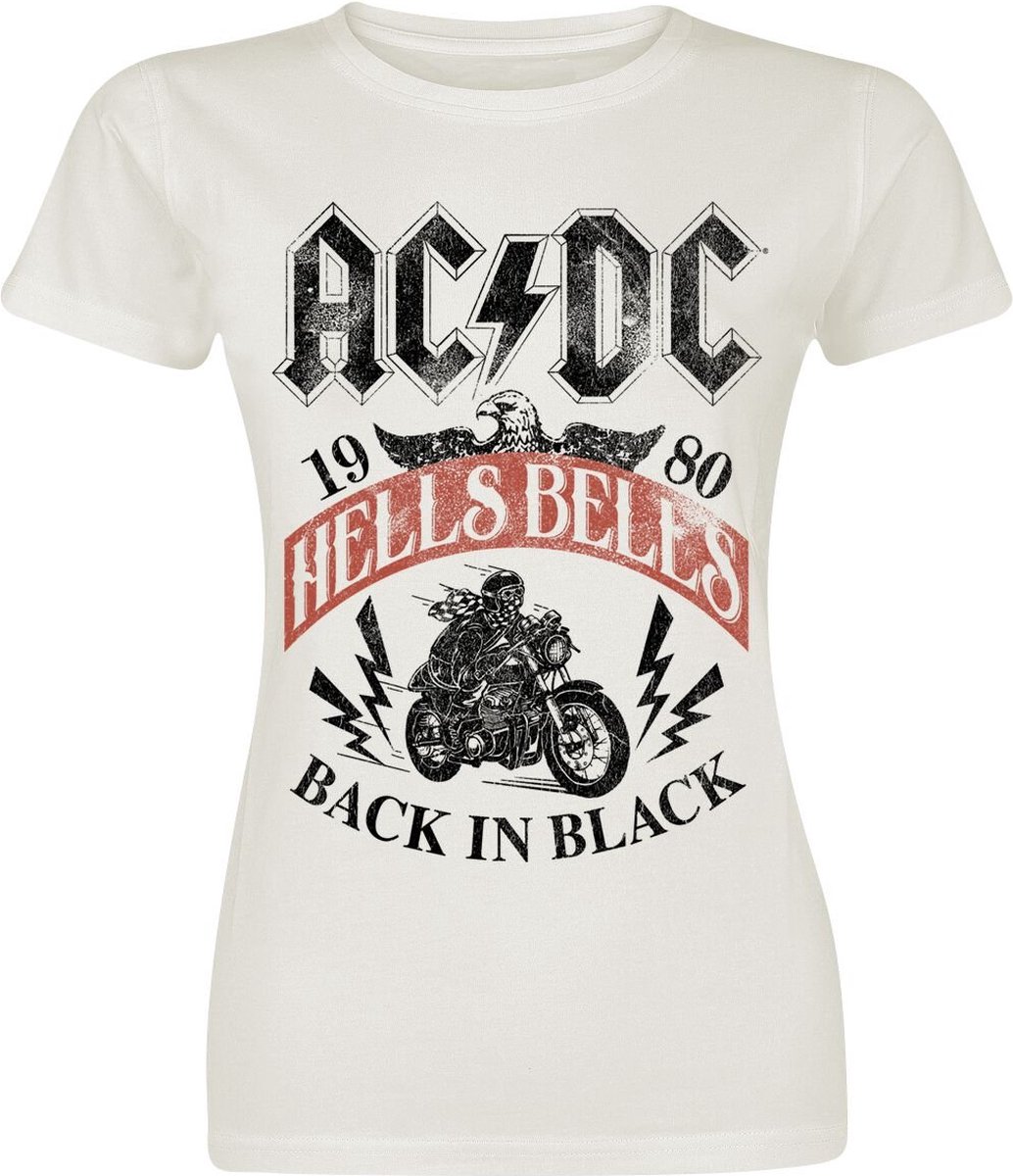 AC/DC Hells Bells Dames T-shirt - gebroken wit - L