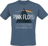 Pink Floyd North America 1972 Heren T-shirt - blauw - XXL