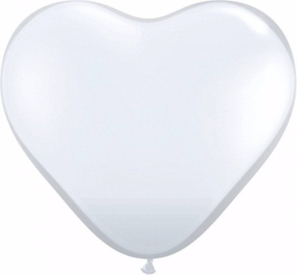 Hartjes ballonnen wit 30x stuks - Bruiloft/huwelijk feestartikelen/versiering