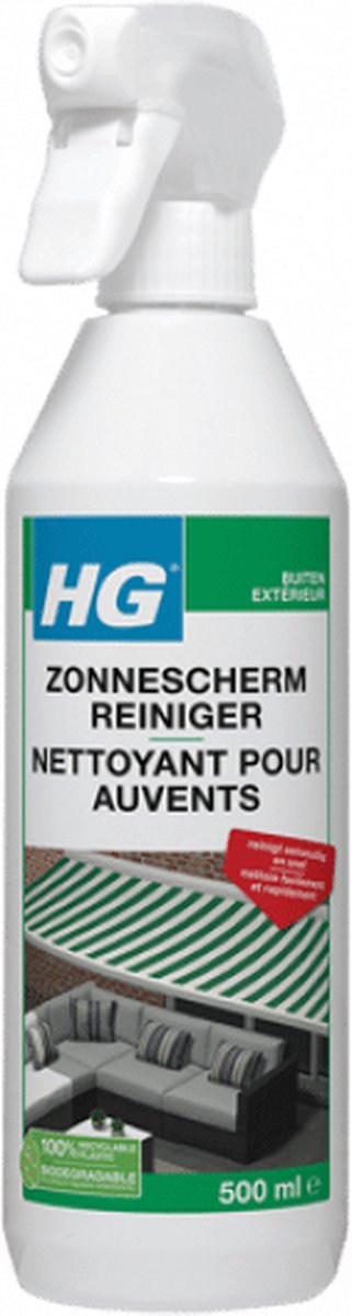 zonnescherm schoonmaken hg ervaringen