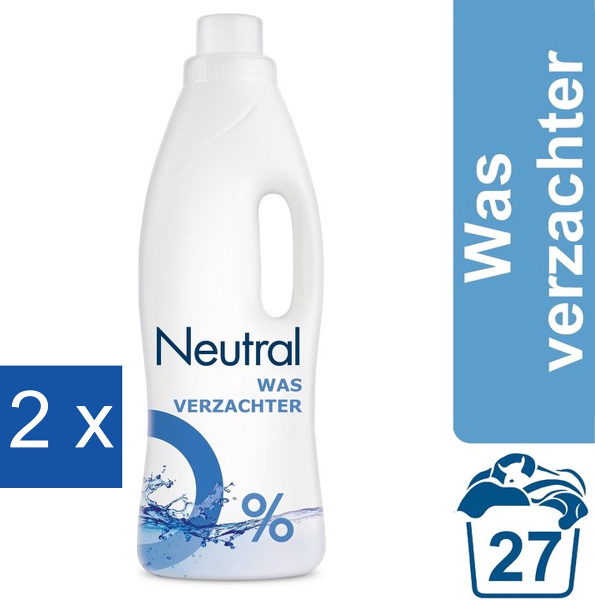 Neutral 0 Wasverzachter - 750 ml - Wasmiddel - Voordeelverpakking 2 stuks
