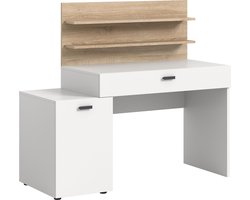 Studiebureau - Wit NB - Eiken Sonoma NB - Modern kantoormeubilair - 130cm x 117cm x 54cm