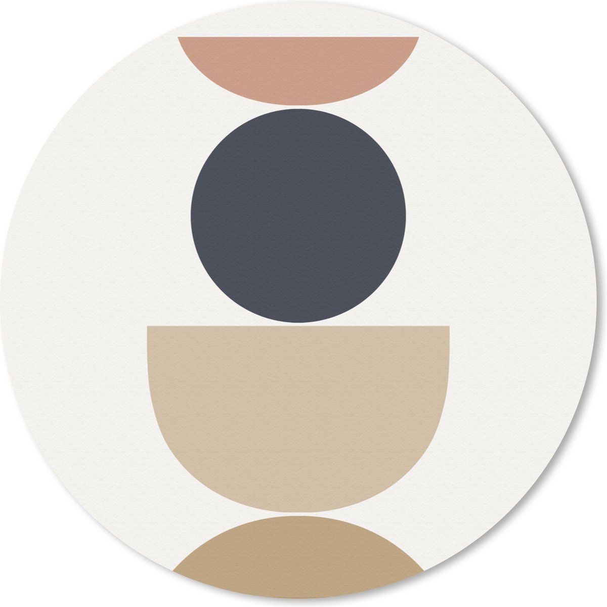 Muismat rond 30x30 cm - Mousepad Cirkel - Geometrische figuren - Abstract - Ronde muismatten