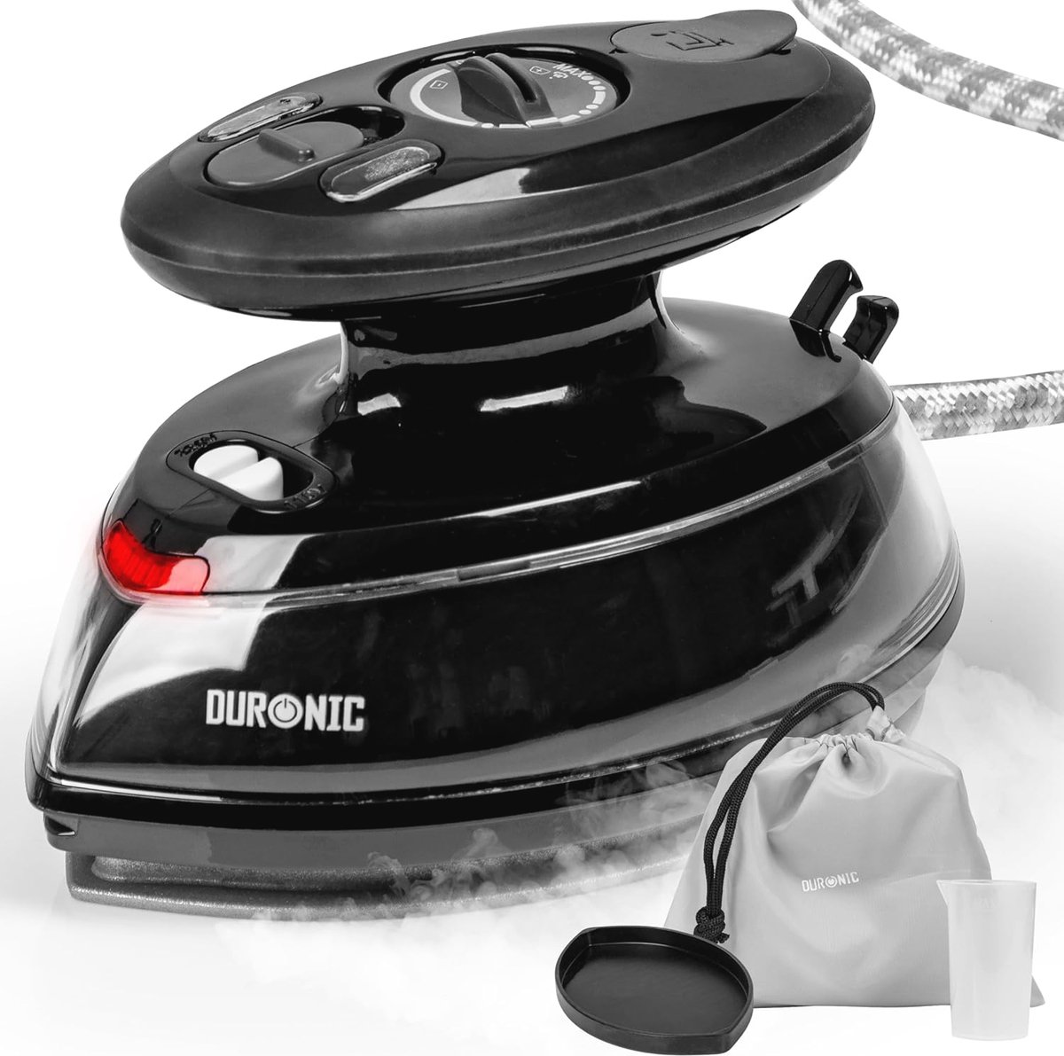 Compact Reistoomstrijkijzer - 400W Mini Strijkijzer met Stoomgenerator en Verticaal Strijken | 35ml Waterreservoir en Hittebestendige Plank