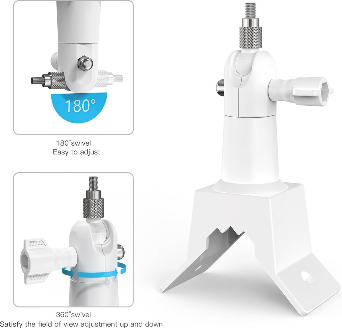 2 stuks camera-wandhouders, compatibel met TP-Link Tapo C200 C210 C220 C225 TC70 & Kasa EC70 KC410S, instelbare bewakingscamerahouder met 180° verticaal instelbaar