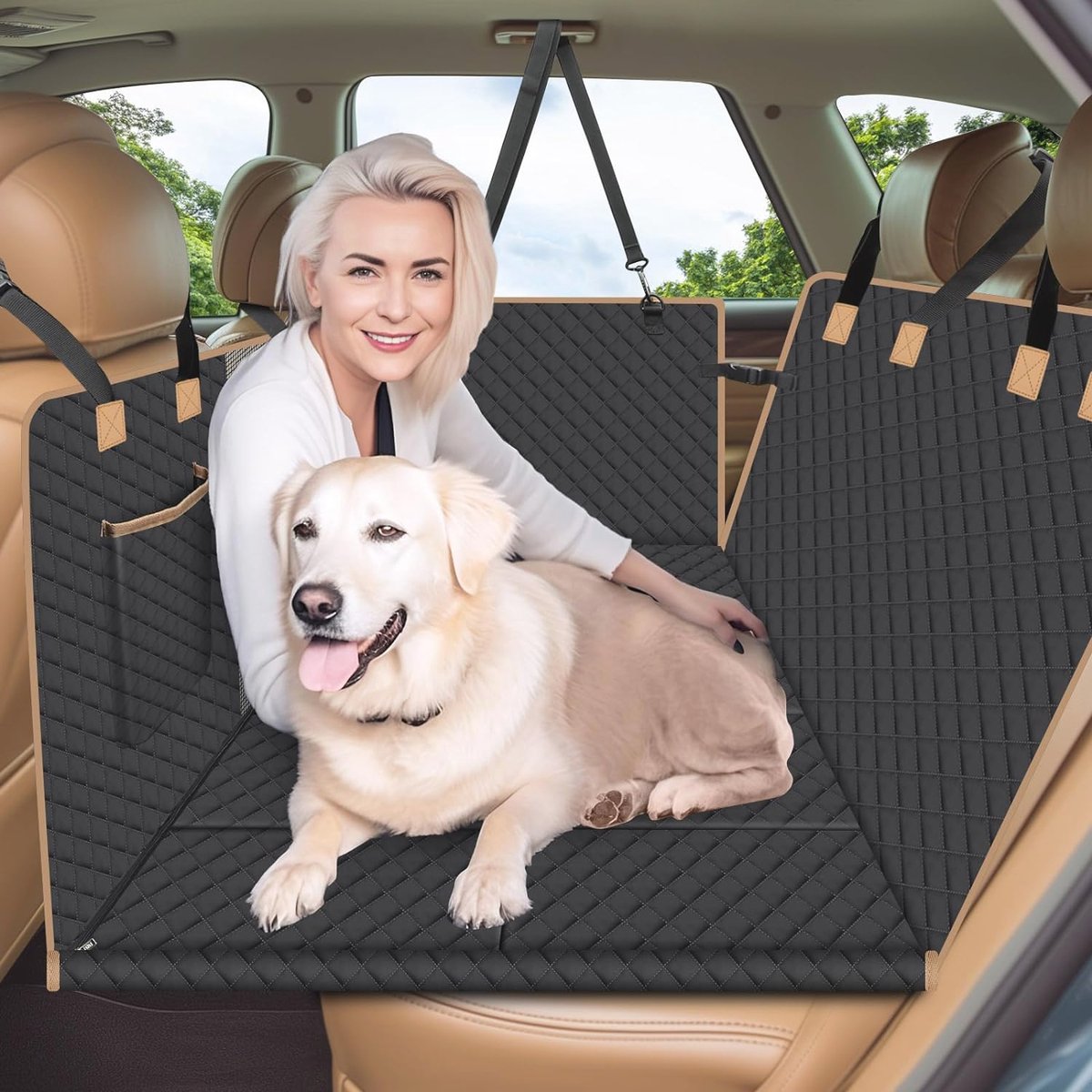 Waterdichte honden autodeken - krasbestendig, antislip & zijbescherming voor achterbank en kofferbak