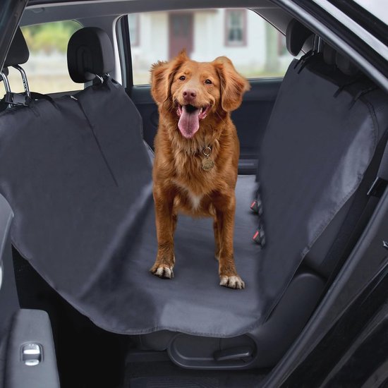 Achaté Hondendeken Auto Achterbank En Kofferbak - 137 X 147 CM Beschermhoes Hondenkleed Zwart En Oranje