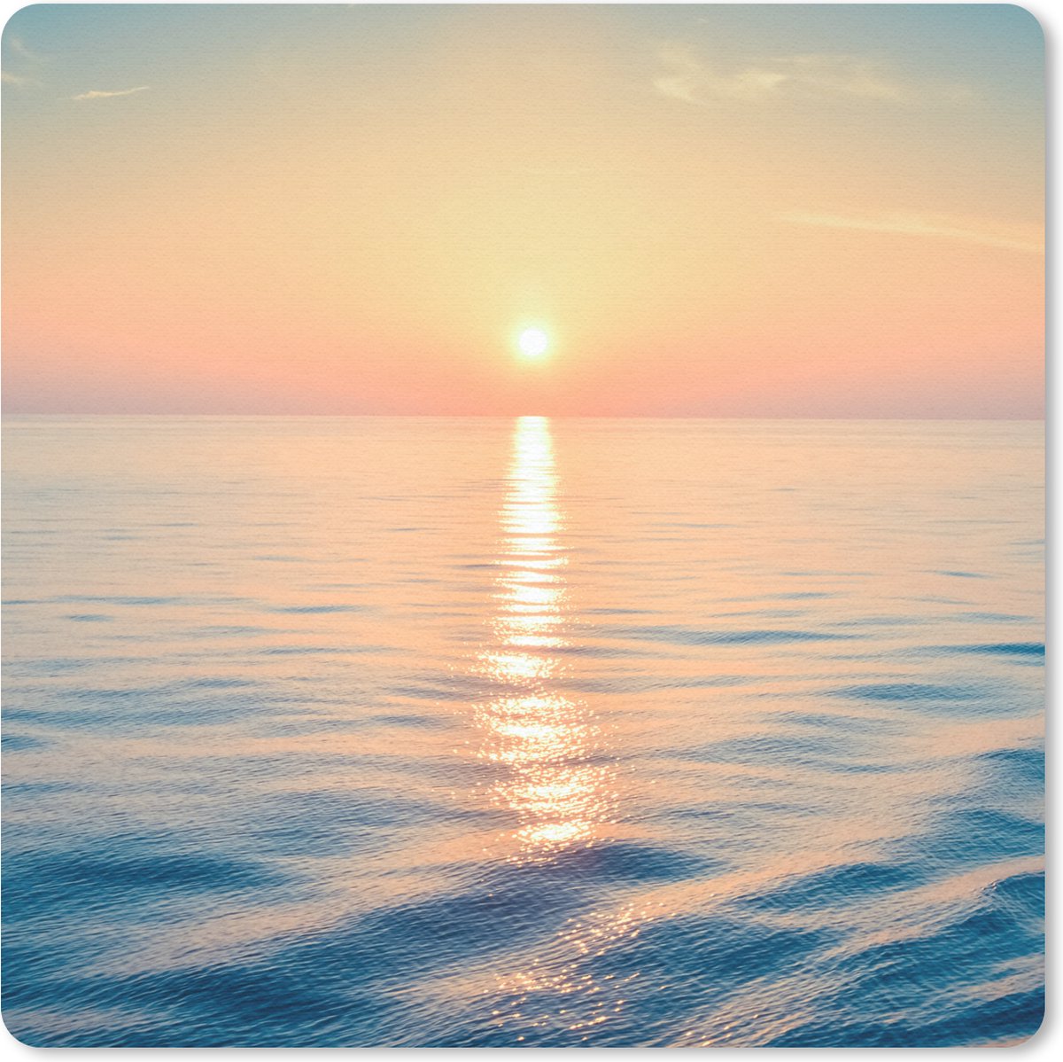 Muismat 30x30 cm - Mousepad Zon - Zee - Kleuren - Muismatten