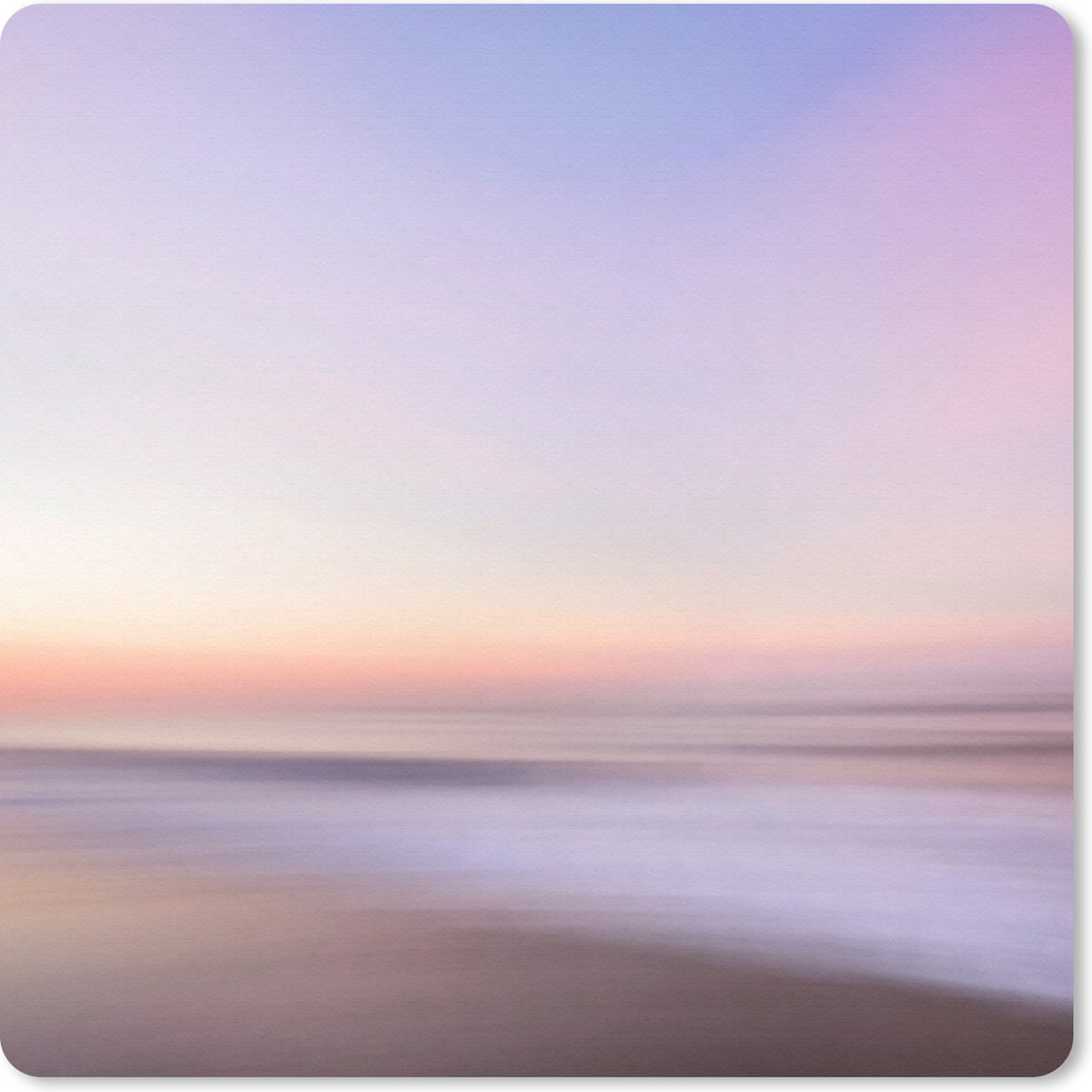 Muismat 20x20 cm - Mousepad Strand - Kleuren - Pastel - Muismatten