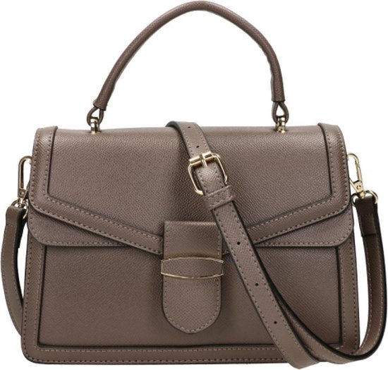 Tas Flora suede taupe main image 1
