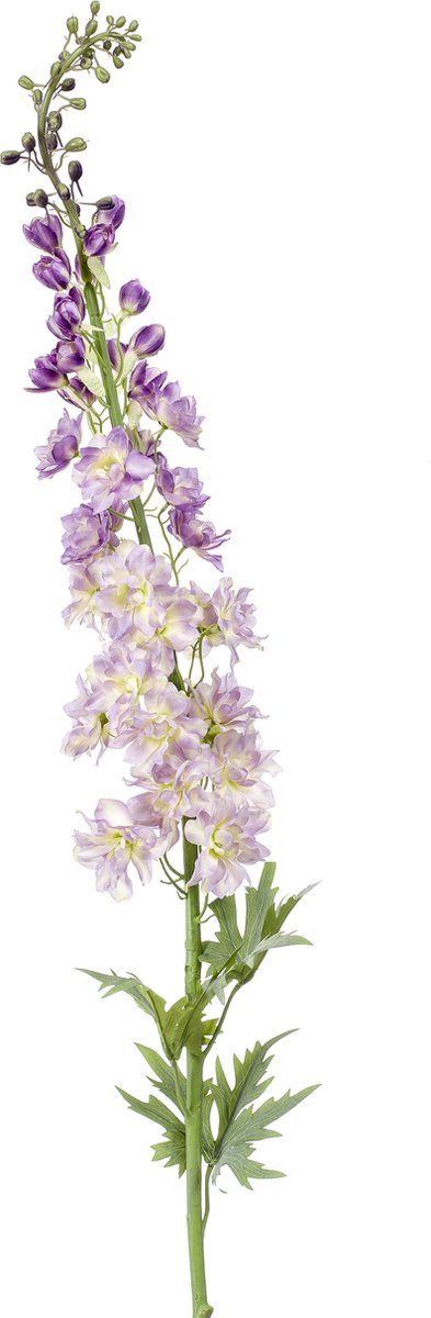 Emerald - Kunstbloem Ridderspoor XL 130cm lichtpaars - Kunstplant voor binnen