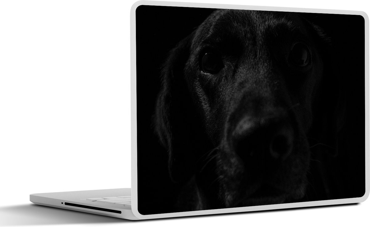 Laptop sticker - 14 inch - Hond - Huisdier - Zwart - 32x5x23x5cm - Laptopstickers - Laptop skin - Cover
