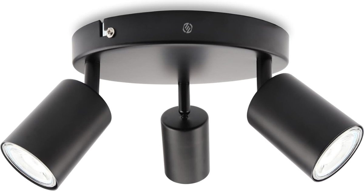 Equivera Plafonaire Lamp - Lamp - Plafond Lamp - Plafonnaire Lamp - Plafondlamp zwart