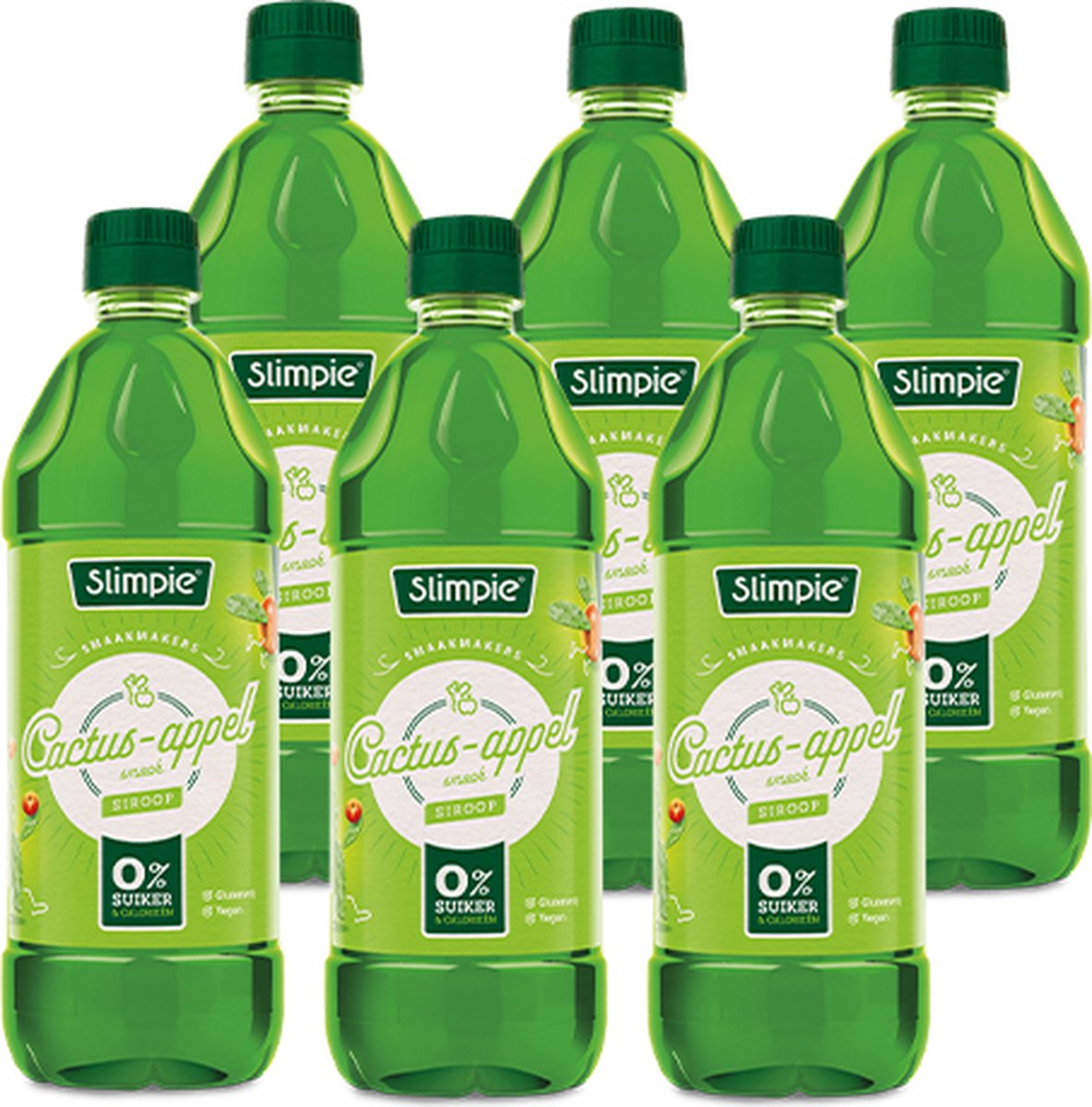 Slimpie Siroop Cactus Appel - 6 x 650 ml - Voordeelverpakking