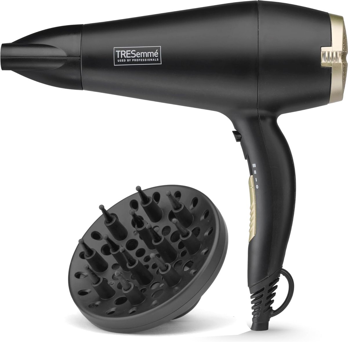 Professionele 2200W föhn met diffuser en ionische technologie voor salonstijl