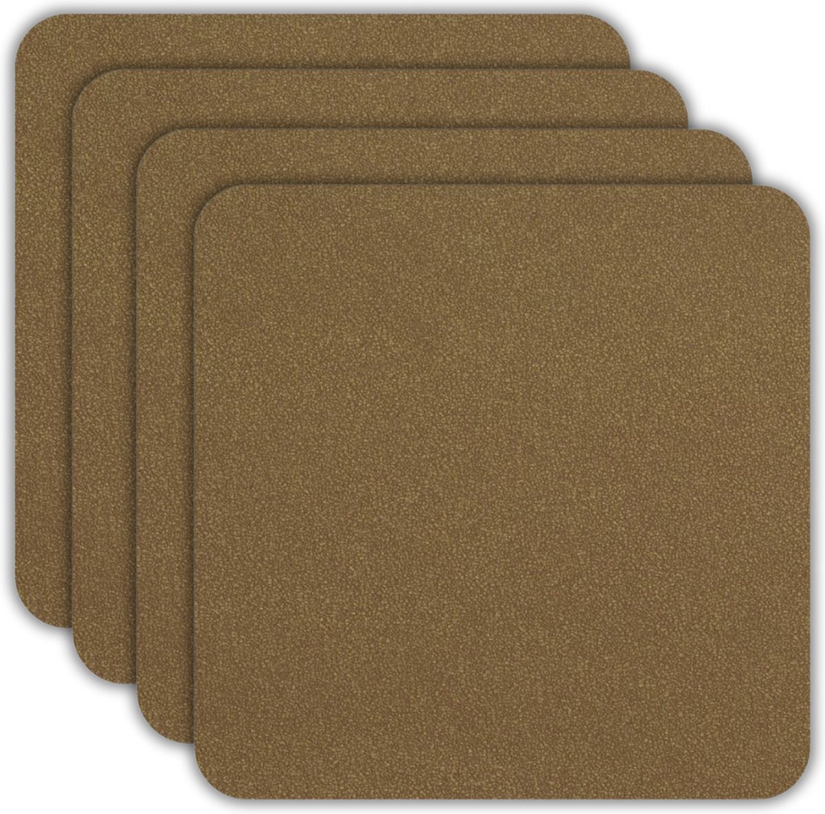 ASA Selection Onderzetters - Soft Leather - Cork - 10 x 10 cm - 4 Stuks