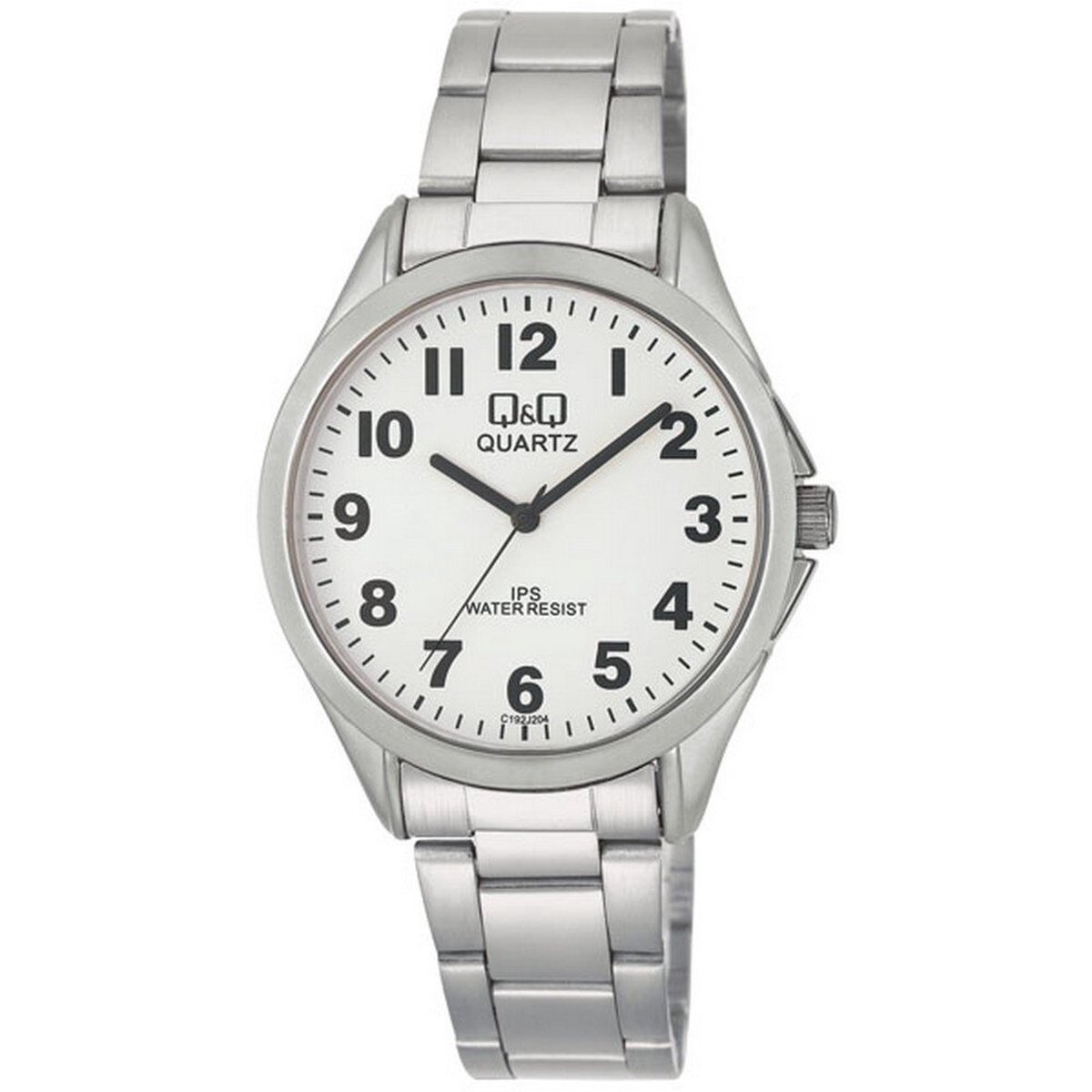 QQ C192J204Y - Horloge - Analoog - Mannen - Heren - stalen band - Rond - Staal - Zilverkleurig