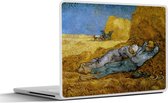 Laptop sticker - 17.3 inch - De Siesta - Vincent van Gogh - 40x30cm - Laptopstickers - Laptop skin - Cover
