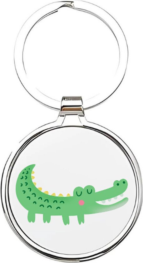 Porte-clés Crocodile En Métal Argenté - Accessoire Sac à Main, Cadeau Pour Amoureux Des Animaux, Design Réaliste - 2