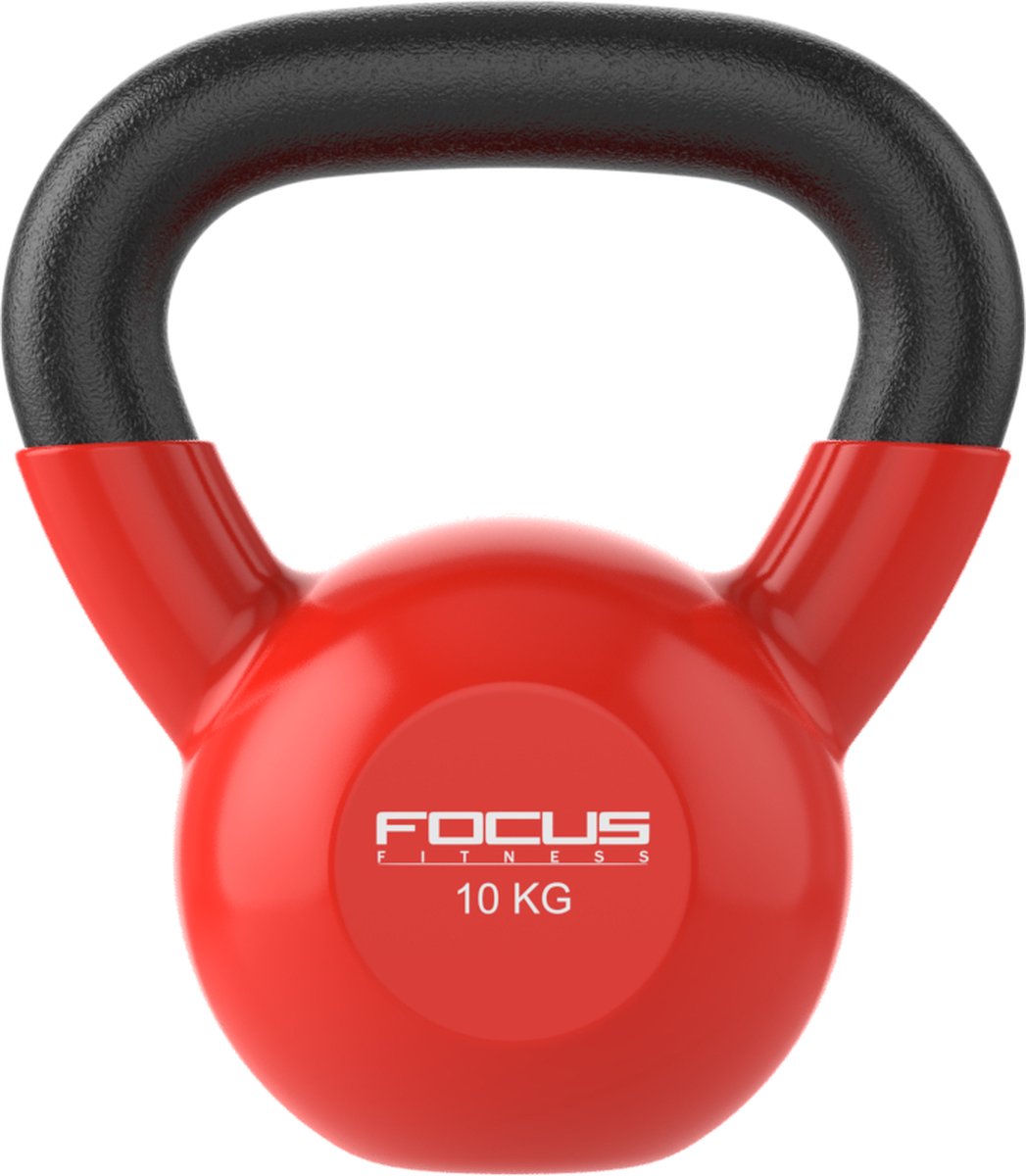 Focus Fitness - Kettlebell - Vinyl - 10 kg - Oranje