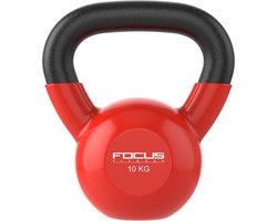 Focus Fitness - Kettlebell - Vinyl - 10 kg - Oranje