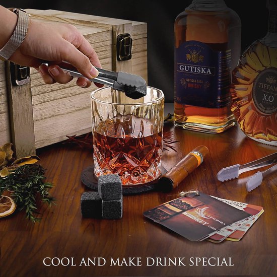 Cadeauset met Whiskyglazen en Koelende Stenen - Perfect voor Mannen van Housewarming. — afbeelding 2