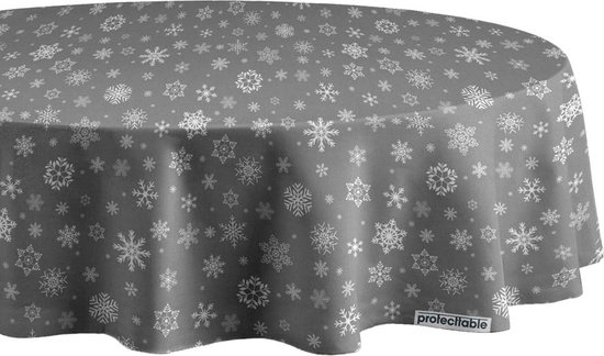 ZERAOKE Rood vierkant tafelkleed met sneeuwvlokprint, 137 x 137 cm diner vierkant tafelkleed voor buiten picknick wasbaar binnen keuken en vakantie feest