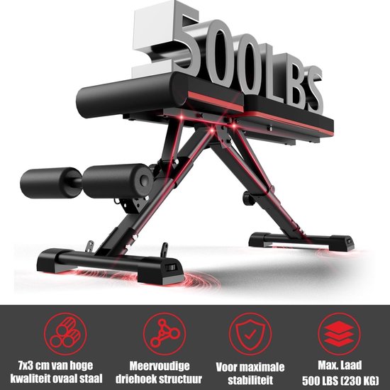 DH FitLife Banc de musculation pliable et réglable, banc incliné et banc plat pour développé couché, appareil d'entraînement du dos et des abdominaux, banc d'entraînement, banc de fitness, multifonctionnel pour le fitness et la musculation